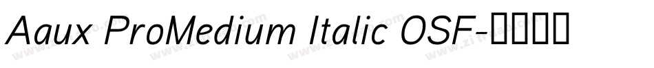 Aaux ProMedium Italic OSF字体转换